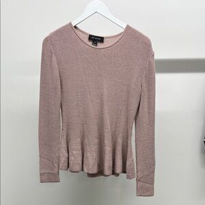 St. John Blush Knit Peplum Sweater